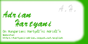 adrian hartyani business card